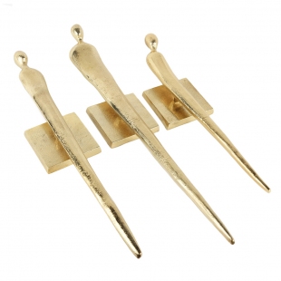 3lü Gold Heykel Duvar Dekoru 46-53-61 cm