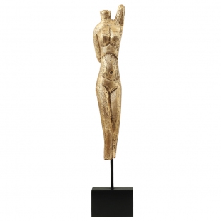 Ahşap Kadın Figürü Biblo 10x52 cm
