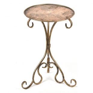 Antique Kıvrımlı Ayaklı Sehpa 32x32x49 cm