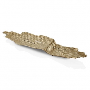 Bambu Gold Büyük Dekoratif Tabak 74x18x5 cm