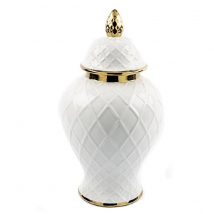 Beyaz Gold Seramik Küp 52 cm