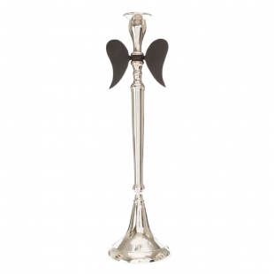 Black-Silver Kanatlı Mumluk 40 cm