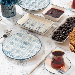 Blue Branch 24 Parça Kahvaltı Takımı