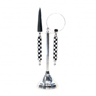 Damalı Desen Büyüteç & Mektup Açıcı Set 27 cm