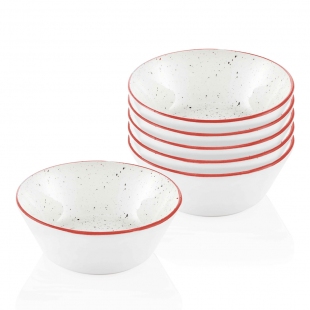 Dots Kase 6 Lı Set - 15 cm - Kırmızı