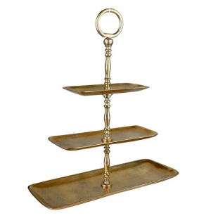 Gold 3 Katlı Kurabiyelik 54 cm