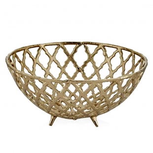 Gold Dekoratif Kase 36x36x17 cm