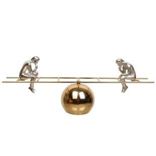Gold Gümüş Merdiven Denge Dekor 51x13x19 cm