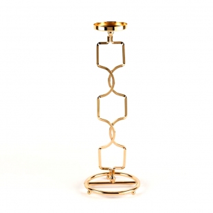 Kare Desenli Gold Mumluk 14x41 cm