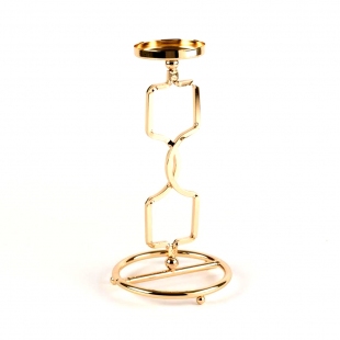 Kare Desenli Gold Mumluk 14x28 cm