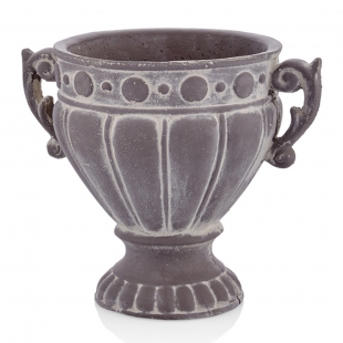 Gri Taş Saksı 28x19x22 Cm
