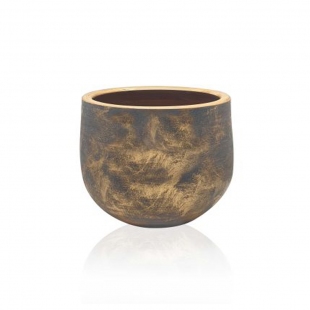 Kiremit Saksı 14 x 11 cm Gri Varaklı