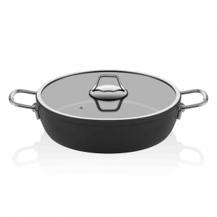 La Mia Cucina 24 cm Kısa Tencere - Siyah