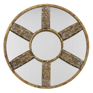 Lux Bronz Telkari Bölmeli Ayna 50 cm