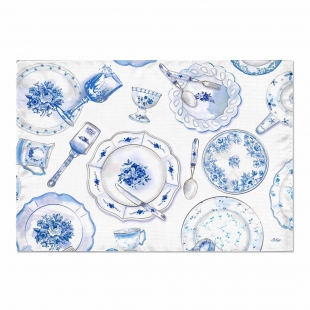Mavi Tabaklar- Amerikan Servis 6 Lı Set - 50 x 35 cm
