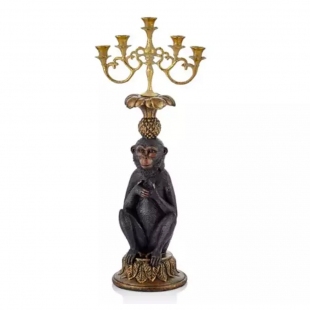 Monkey Sitting Şamdan 12,5x8,5x28,5 cm