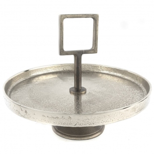 Nikel Tutacaklı Dekor Servis 40x33 cm