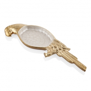 Parrot Gold Dekoratif Tepsi 35 cm