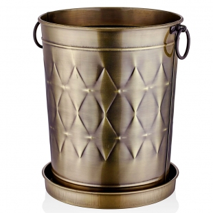 Prizma Saksı Gold Kaplama 37x31x46 cm