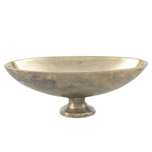 Rustik Gold Dekor Oval Kase 20x8x7 cm