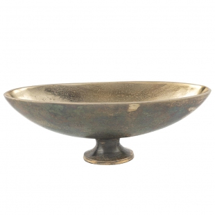 Rustik Gold Dekor Oval Kase 28x10x10 cm