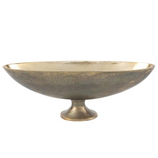 Rustik Gold Dekor Oval Kase 45x14x16 cm