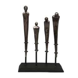Siyah 4lü İnsan Dekor 44 cm