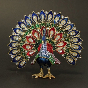 Swarovski Tavuskuşu Dekoratif Aksesuar
