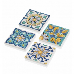 Taş Bardak Altlığı - 4lü Set - Toscana B