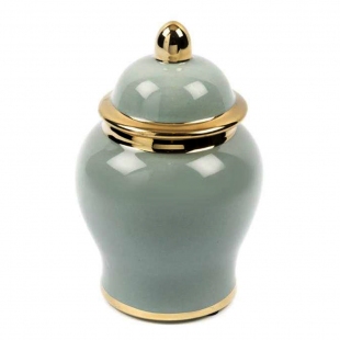 Yeşil Gold Seramik Küp 16 cm