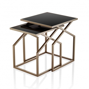 Zigon Sehpa 2li 45 X 40 X 40 Cm Gold