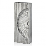 Dikdörtgen Gümüş Büyük Vazo 18x8x41 cm