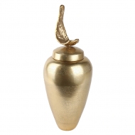 Gold Metal Dekor Küp 37 cm