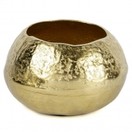Gold Metal Vazo 21x13 cm