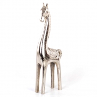 Metal Gümüş At Biblo 13x6x35 cm
