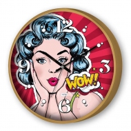 Popart Duvar Saati Kırmızı 30 Cm