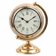 Vintage Gold Globe Masa Saati - 25 cm
