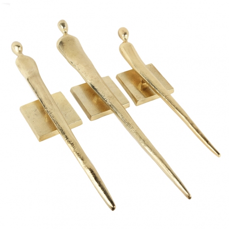 3lü Gold Heykel Duvar Dekoru 46-53-61 cm