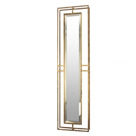 Antik Gold Metal Dik Ayna