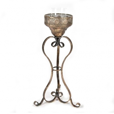 Antique Kıvrımlı Şamdan Küçük 64 cm