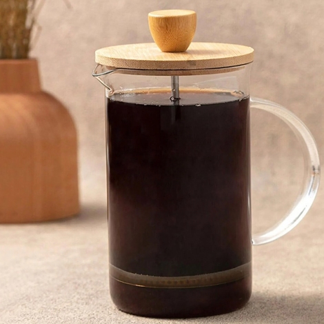 Bambu Kapaklı French Press 600 ml