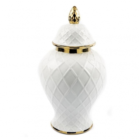 Beyaz Gold Seramik Küp 52 cm