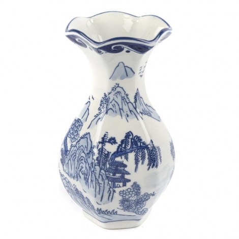 Blue Blanc Vazo 9x20 cm