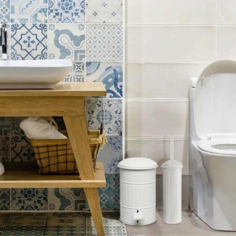Çöp Kovası Banyo 5 Lt - Beyaz
