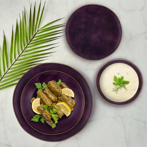 Deep Servis Tabağı 6 Lı Set Mor