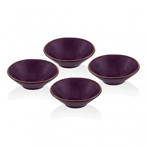 Deep Sosluk 10 Cm Mor 4 Lü Set