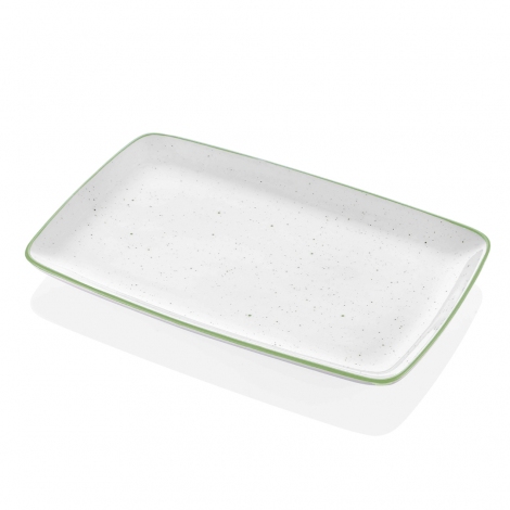 Dots Dikdörtgen Servis - 34 x 25 cm - Yeşil