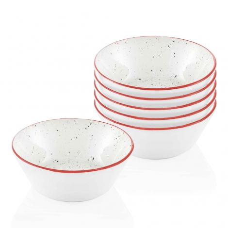 Dots Kase 6 Lı Set - 15 cm - Kırmızı