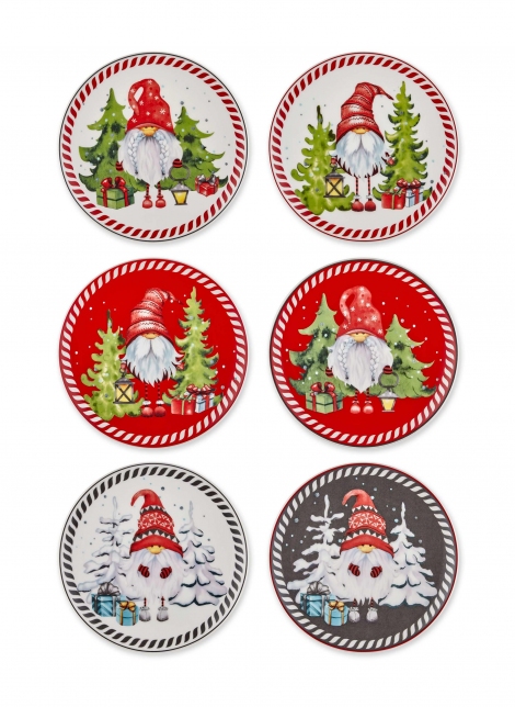 Gnomes Pasta Tabağı 6 Lı Set - 19 Cm