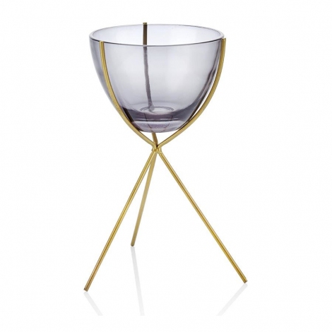 Gold Ayaklı Mumluk 19 cm
